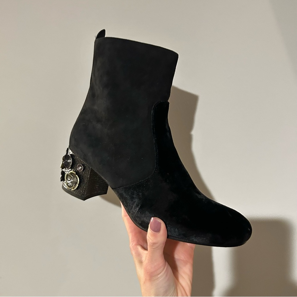 COACH Black Boots with Embellished Heel - Picture 2 of 14